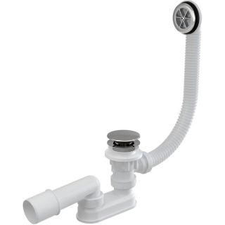 Слив-перелив для ванны AlcaPlast клик-клак 57см хромированный пластик A505CRM